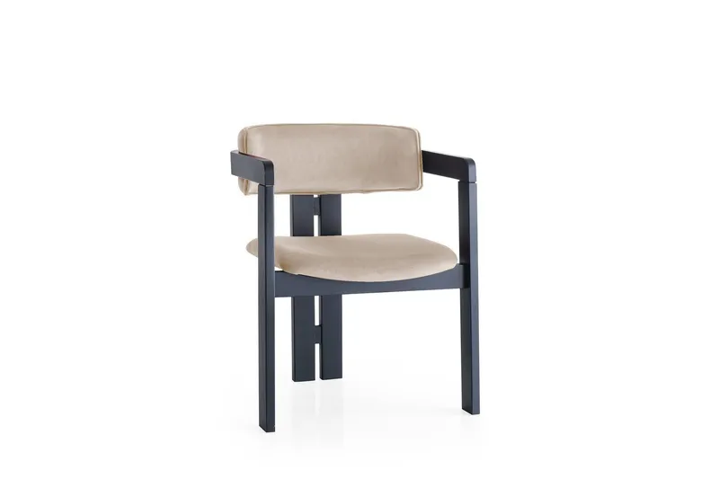 Diontae Karmstol - Svart/Beige - Möbler - Vardagsrum - Stolar & sittmöbler - Karmstolar