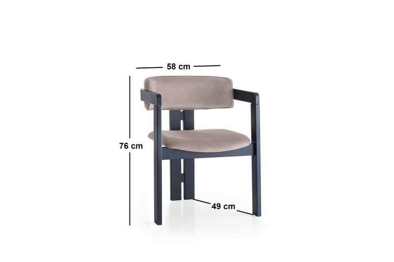 Diontae Karmstol - Svart/Ljusbrun - Möbler - Vardagsrum - Stolar & sittmöbler - Karmstolar