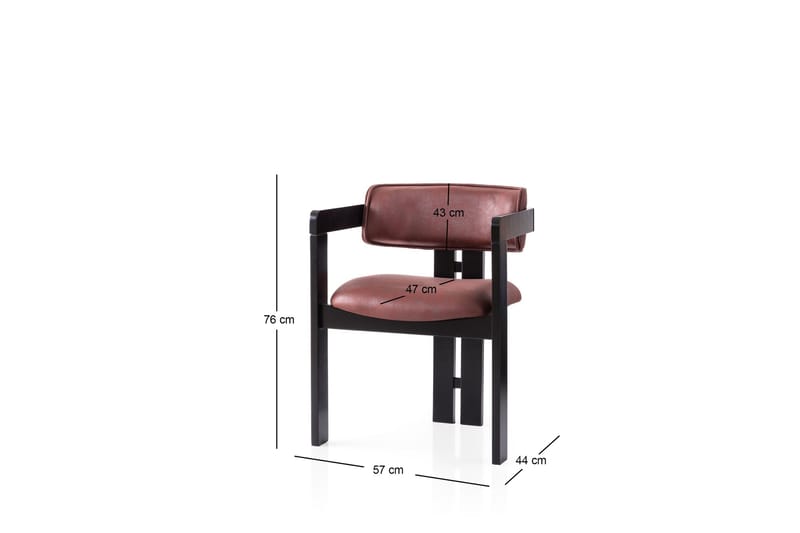 Diontae Karmstol - Svart/Röd - Möbler - Vardagsrum - Stolar & sittmöbler - Karmstolar