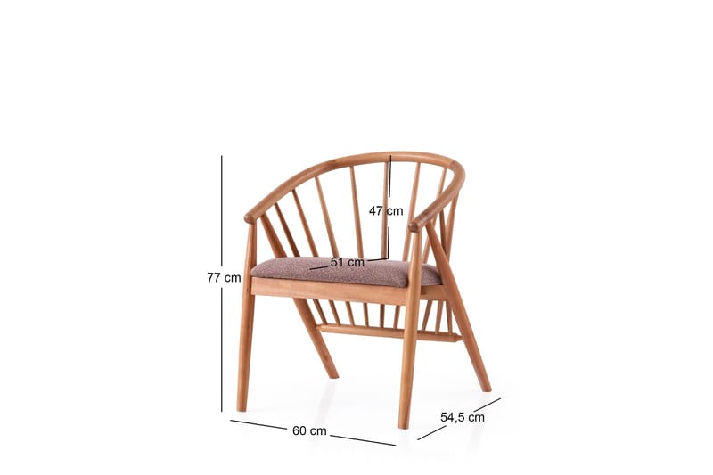 Dwain Karmstol - Ek - Möbler - Vardagsrum - Stolar & sittmöbler - Karmstolar