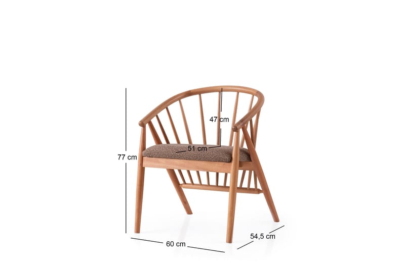 Dwain Karmstol - Ek/Ljusbrun - Möbler - Vardagsrum - Stolar & sittmöbler - Karmstolar