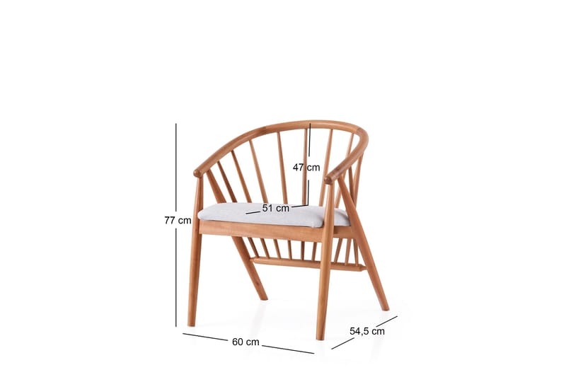 Dwain Karmstol - Ek/Ljusgrå - Möbler - Vardagsrum - Stolar & sittmöbler - Karmstolar