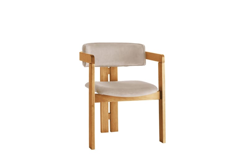 Dylana Karmstol - Ek/Beige - Möbler - Vardagsrum - Stolar & sittmöbler - Karmstolar