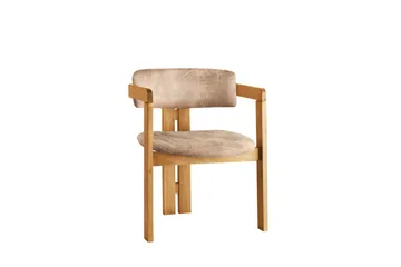 Dylana Karmstol - Ek/Beige - Möbler - Vardagsrum - Stolar & sittmöbler - Karmstolar