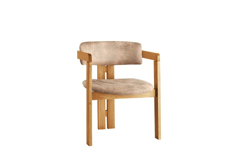 Dylana Karmstol - Ek/Beige - Möbler - Vardagsrum - Stolar & sittmöbler - Karmstolar