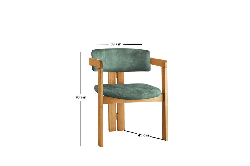 Dylana Karmstol - Ek/Grön - Möbler - Vardagsrum - Stolar & sittmöbler - Karmstolar