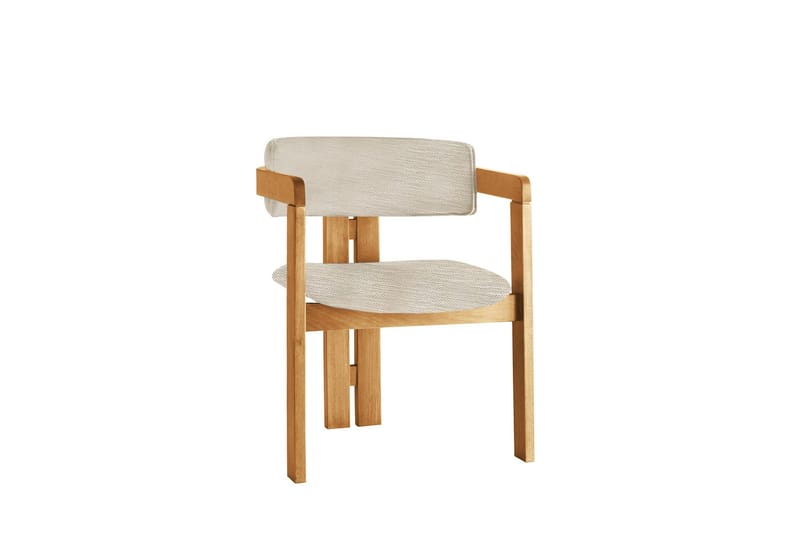 Dylana Karmstol - Ljusgrå/Ek - Möbler - Vardagsrum - Stolar & sittmöbler - Karmstolar