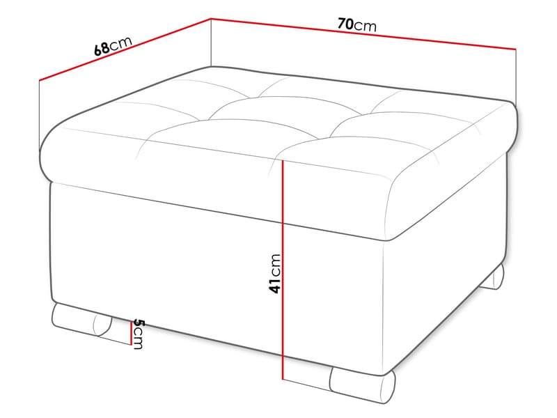 Dynir Fotpall 70 cm - Möbler - Vardagsrum - Stolar & sittmöbler - Sittpuff