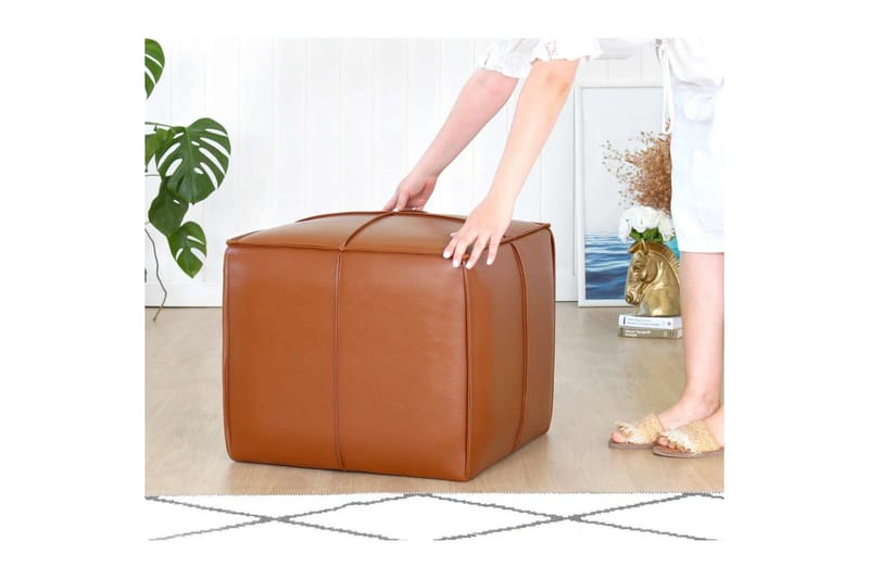 Edrin Sittpuff Utomhus 52 cm - Brun - Möbler - Vardagsrum - Stolar & sittmöbler - Sittpuff