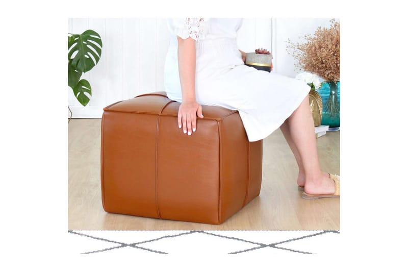 Edrin Sittpuff Utomhus 52 cm - Brun - Möbler - Vardagsrum - Stolar & sittmöbler - Sittpuff