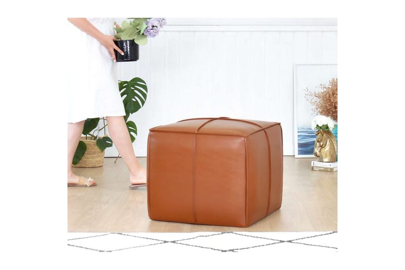 Edrin Sittpuff Utomhus 52 cm - Brun - Möbler - Vardagsrum - Stolar & sittmöbler - Sittpuff