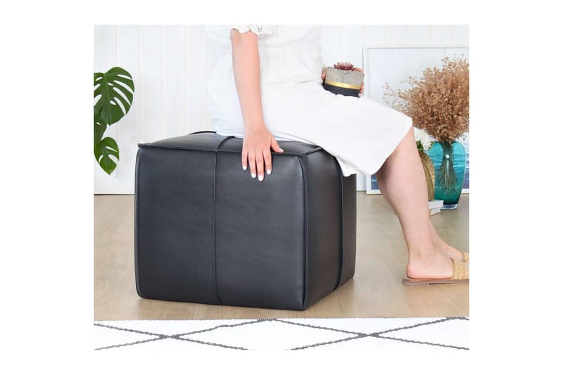 Edrin Sittpuff Utomhus 52 cm - Svart - Möbler - Vardagsrum - Stolar & sittmöbler - Sittpuff