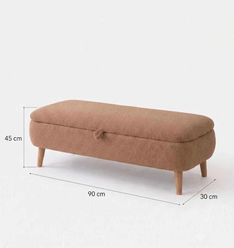 Elvaris Bänk 90x45x30 cm - Brun - Möbler - Vardagsrum - Stolar & sittm öbler - Sittbänk
