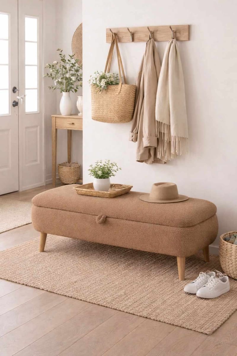 Elvaris Bänk 90x45x30 cm - Brun - Möbler - Vardagsrum - Stolar & sittmöbler - Sittbänk