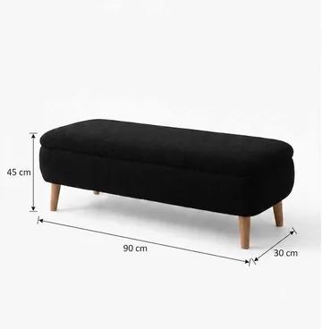 Elvaris Bänk 90x45x30 cm - Svart - Möbler - Vardagsrum - Stolar & sittmöbler - Sittbänk