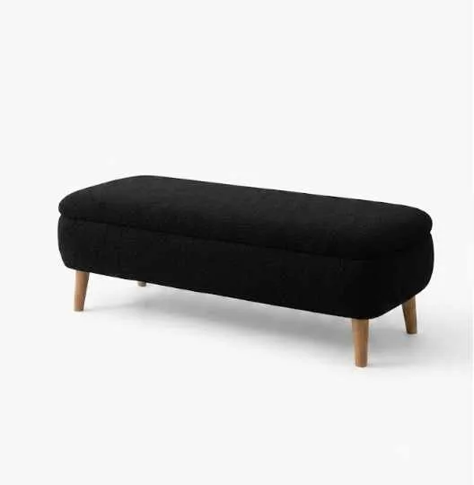Elvaris Bänk 90x45x30 cm, Svart