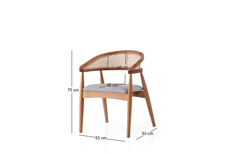 Esau Karmstol - Ek/Blå - Möbler - Vardagsrum - Stolar & sittmöbler - Karmstolar