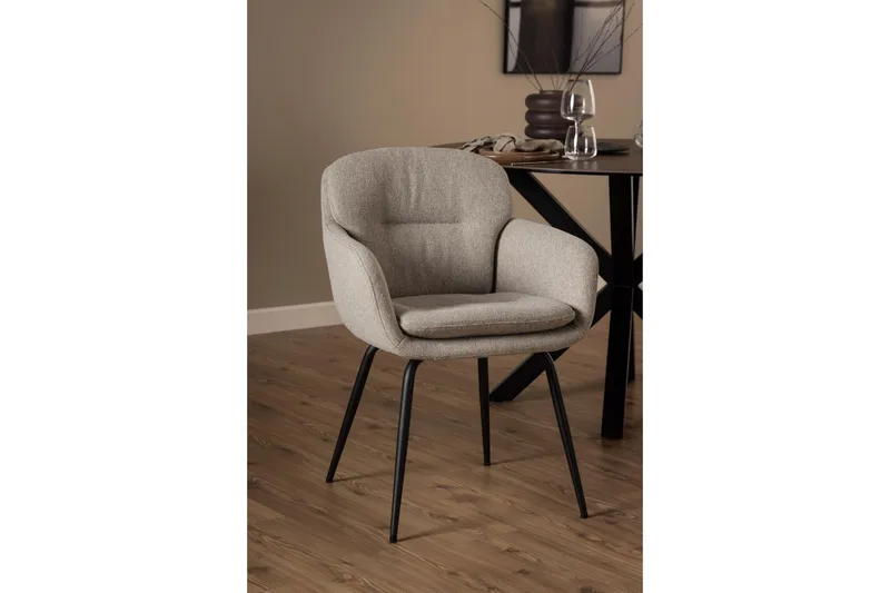 Frederika Karmstol - Beige - Möbler - Vardagsrum - Stolar & sittmöbler - Karmstolar