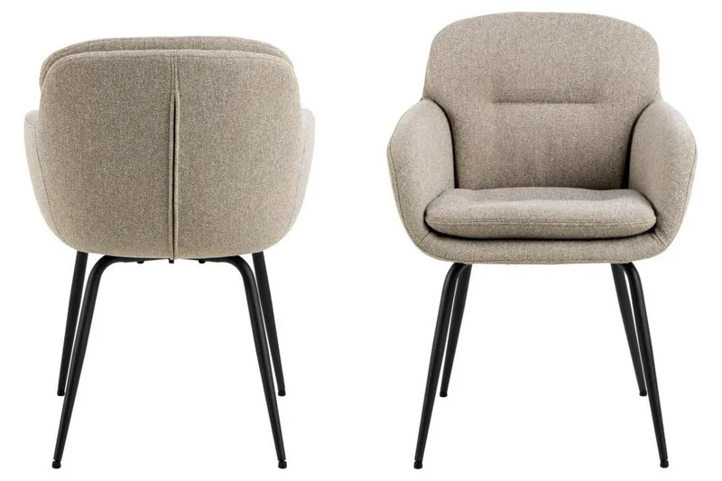 Frederika Karmstol - Beige - Möbler - Vardagsrum - Stolar & sittmöbler - Karmstolar