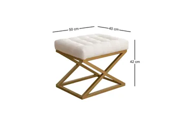 Garyn Sittpuff 40 cm - Cream - Möbler - Vardagsrum - Stolar & sittmöbler - Sittpuff