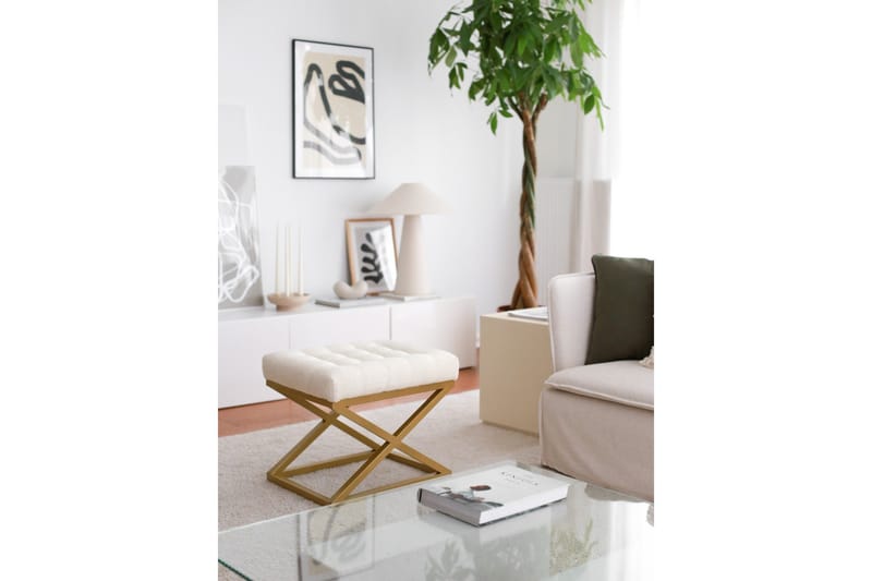 Garyn Sittpuff 40 cm - Cream - Möbler - Vardagsrum - Stolar & sittmöbler - Sittpuff