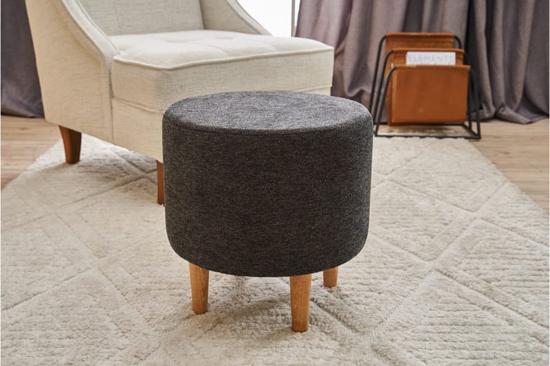 Gianni Sittpuff 40 cm - Antracit/Koppar - Möbler - Vardagsrum - Stolar & sittmöbler - Sittpuff