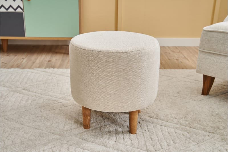 Gianni Sittpuff 40 cm - Cream - Möbler - Vardagsrum - Stolar & sittmöbler - Sittpuff