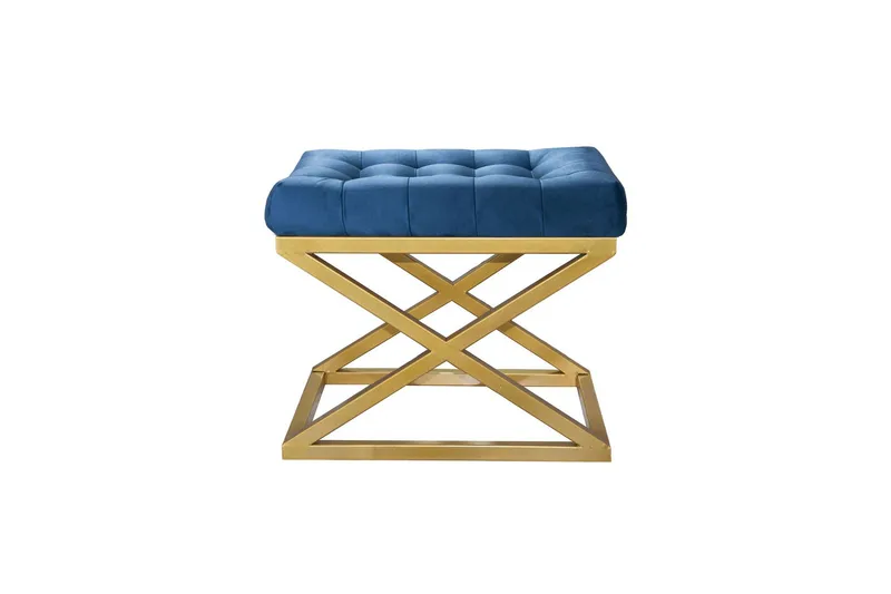 Gillie Sittpuff 40 cm, Guld/Blå