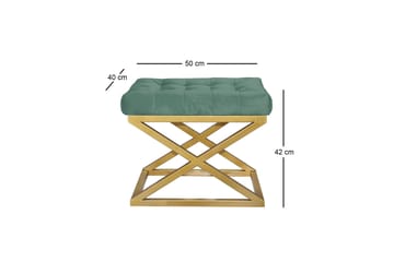 Gillie Sittpuff 40 cm - Guld/Grön - Möbler - Vardagsrum - Stolar & sittmöbler - Sittpuff