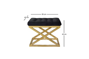 Gillie Sittpuff 40 cm - Guld/Svart - Möbler - Vardagsrum - Stolar & sittmöbler - Sittpuff