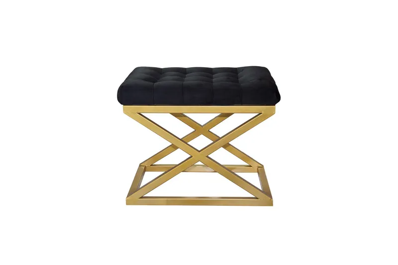 Gillie Sittpuff 40 cm, Guld/Svart