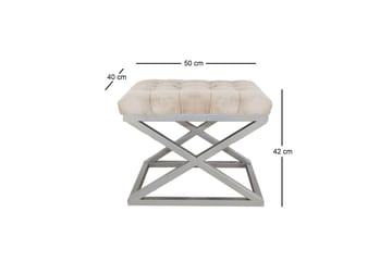 Gillie Sittpuff 40 cm - Silver/Cream - Möbler - Vardagsrum - Stolar & sittmöbler - Sittpuff