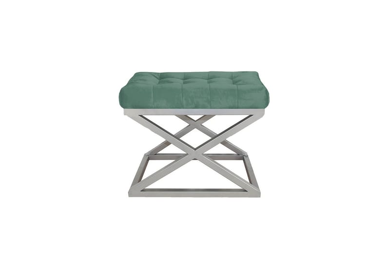 Gillie Sittpuff 40 cm, Silver/Grön