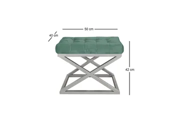 Gillie Sittpuff 40 cm - Silver/Grön - Möbler - Vardagsrum - Stolar & sittmöbler - Sittpuff