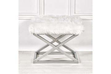Gillie Sittpuff 40 cm - Silver/Vit - Möbler - Vardagsrum - Stolar & sittmöbler - Sittpuff