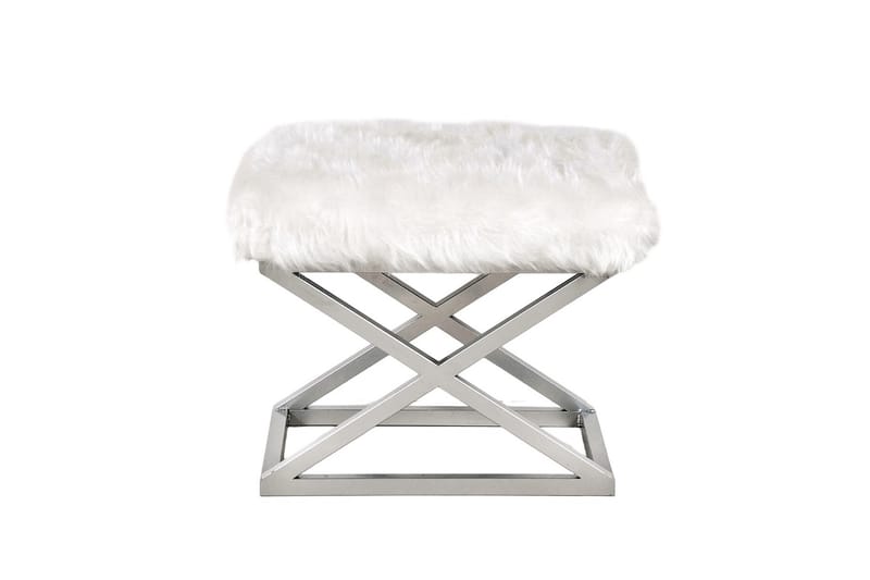 Gillie Sittpuff 40 cm - Silver/Vit - Möbler - Vardagsrum - Stolar & sittmöbler - Sittpuff
