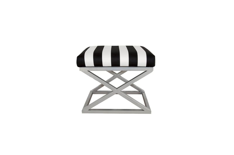 Gillie Sittpuff 40 cm, Silver/Vit/Svart