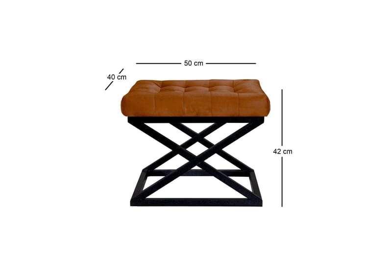 Gillie Sittpuff 40 cm - Svart/Brun - Möbler - Vardagsrum - Stolar & sittmöbler - Sittpuff