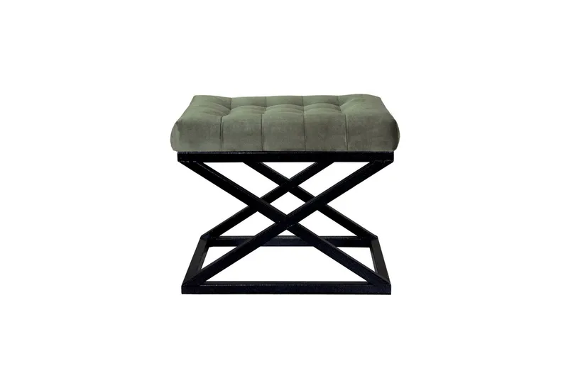 Gillie Sittpuff 40 cm, Svart/Grön