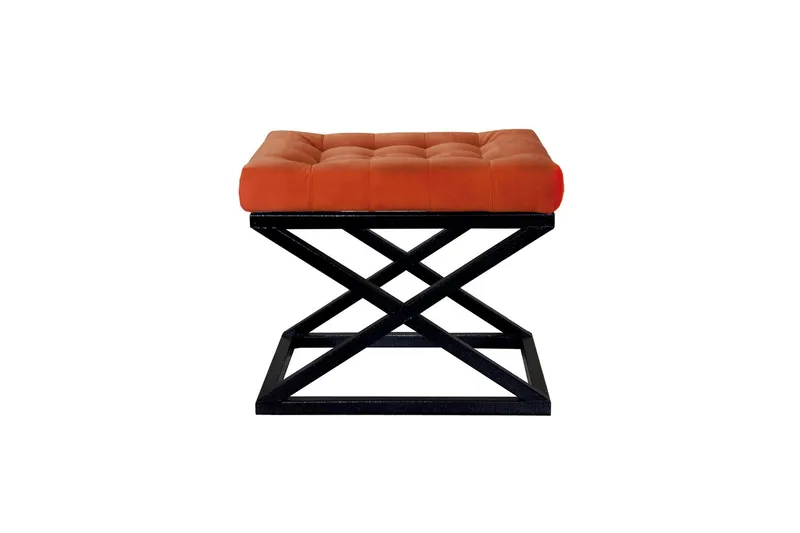 Gillie Sittpuff 40 cm, Svart/Orange