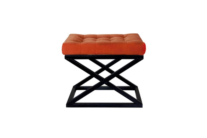 Gillie Sittpuff 40 cm, Svart/Orange