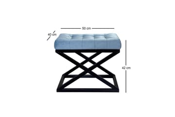 Gillie Sittpuff 40 cm - Svart/Turkos - Möbler - Vardagsrum - Stolar & sittmöbler - Sittpuff