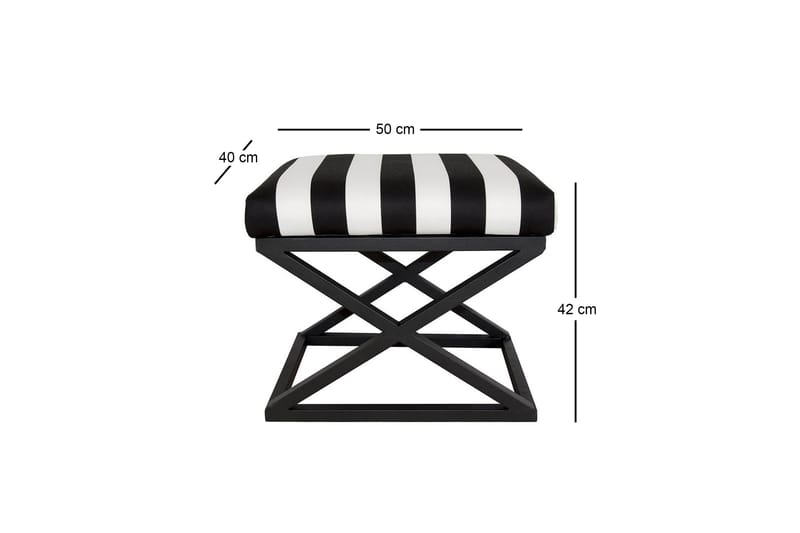 Gillie Sittpuff 40 cm - Svart/Vit - Möbler - Vardagsrum - Stolar & sittmöbler - Sittpuff
