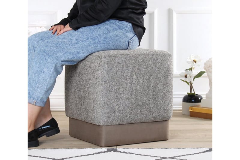 Gladys Sittpuff 45 cm - Mink - Möbler - Vardagsrum - Stolar & sittmöbler - Sittpuff