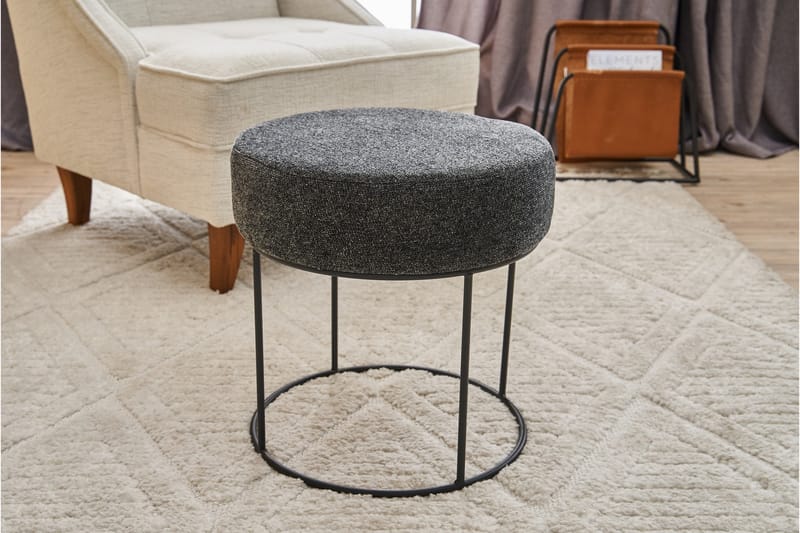 Glen Sittpuff 40 cm - Antracit/Svart - Möbler - Vardagsrum - Stolar & sittmöbler - Sittpuff