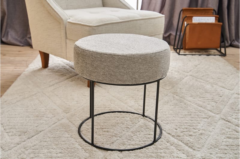 Glen Sittpuff 40 cm - Cream/Svart - Möbler - Vardagsrum - Stolar & sittmöbler - Sittpuff