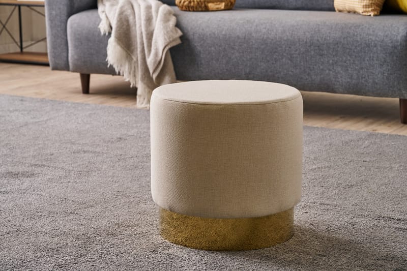 Gokova Sittpuff 40 cm - Cream - Möbler - Vardagsrum - Stolar & sittmöbler - Sittpuff