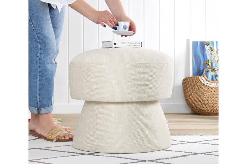 Gomer Sittpuff 45 cm - Cream - Möbler - Vardagsrum - Stolar & sittmöbler - Sittpuff