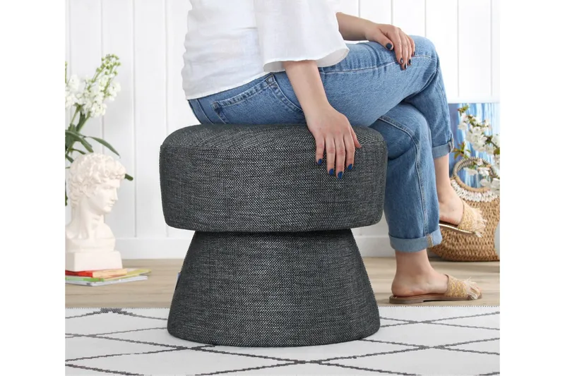 Gomer Sittpuff 45 cm - Mörkgrå - Möbler - Vardagsrum - Stolar & sittmöbler - Sittpuff