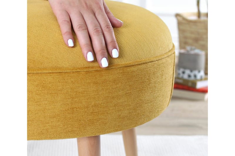Graysen Sittpuff 40 cm - Gul - Möbler - Vardagsrum - Stolar & sittmöbler - Sittpuff